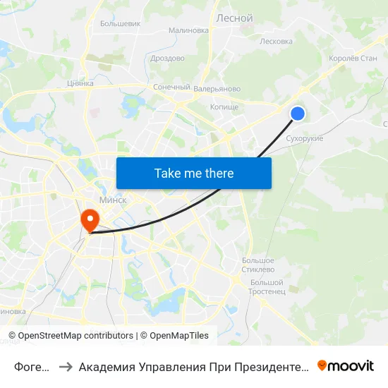 Фогеля to Академия Управления При Президенте Рб map
