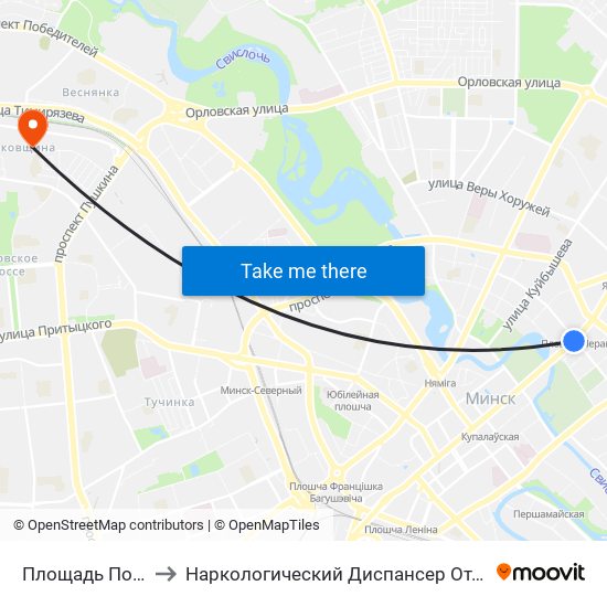 Площадь Победы to Наркологический Диспансер Отделение 5 map