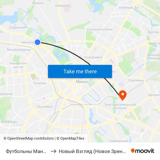 Футбольны Манеж to Новый Взгляд (Новое Зрение) map