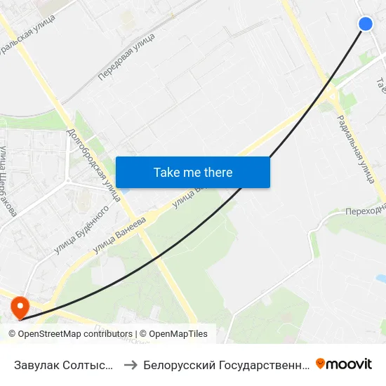 Завулак Солтыса (Переулок Солтыса) to Белорусский Государственный Экономический Университет map