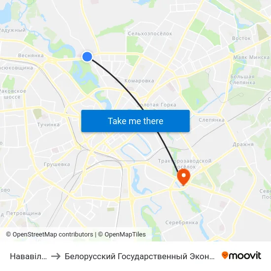 Нававіленская to Белорусский Государственный Экономический Университет map