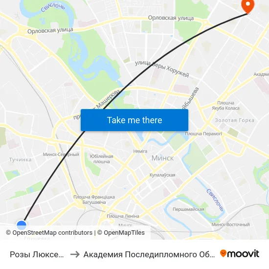 Розы Люксембург to Академия Последипломного Образования map