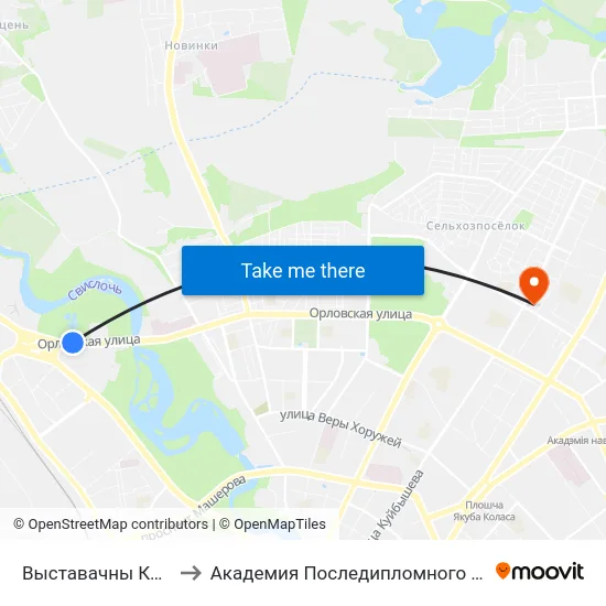 Выставачны Комплекс to Академия Последипломного Образования map
