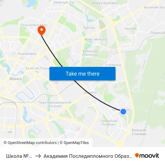 Школа №141 to Академия Последипломного Образования map