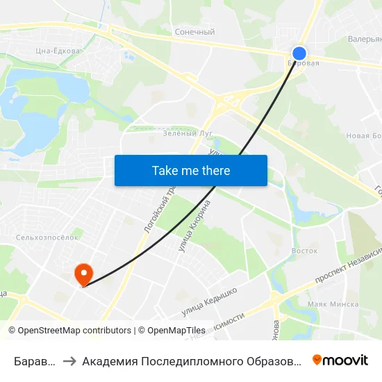 Баравая to Академия Последипломного Образования map