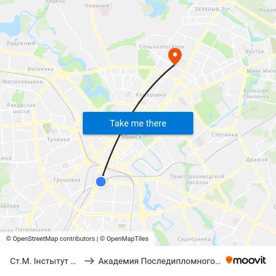 Ст.М. Інстытут Культуры to Академия Последипломного Образования map