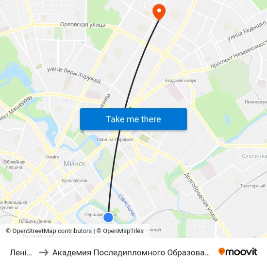 Леніна to Академия Последипломного Образования map