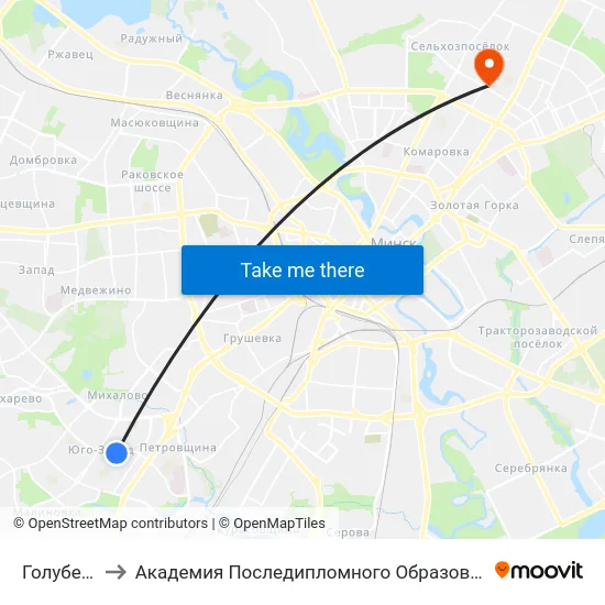 Голубева to Академия Последипломного Образования map