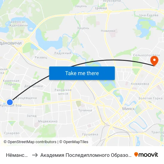 Нёманская to Академия Последипломного Образования map