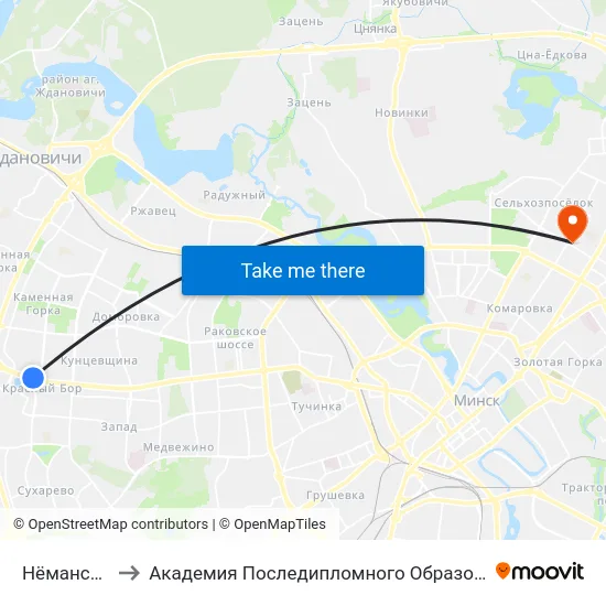 Нёманская to Академия Последипломного Образования map