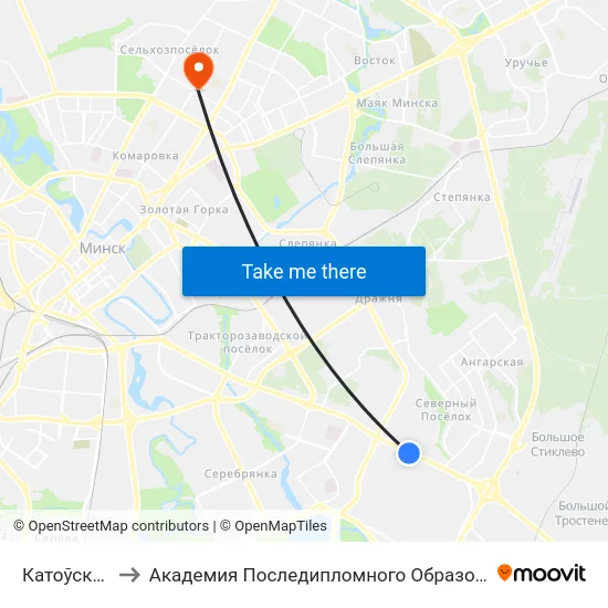 Катоўскага to Академия Последипломного Образования map