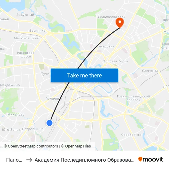 Папова to Академия Последипломного Образования map
