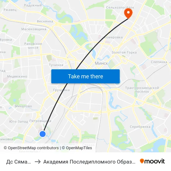 Дс Сямашкі to Академия Последипломного Образования map