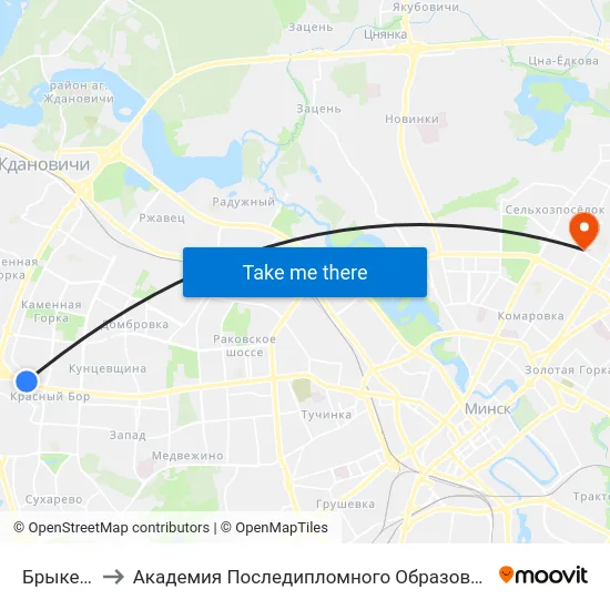 Брыкета to Академия Последипломного Образования map