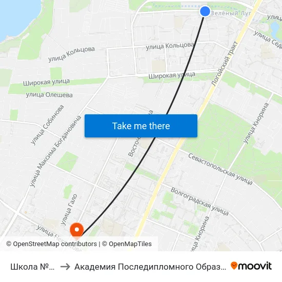 Школа №122 to Академия Последипломного Образования map