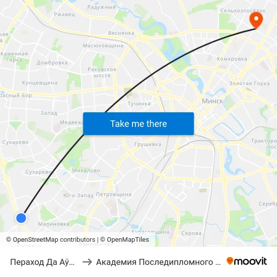 Пераход Да Аўтарынка to Академия Последипломного Образования map