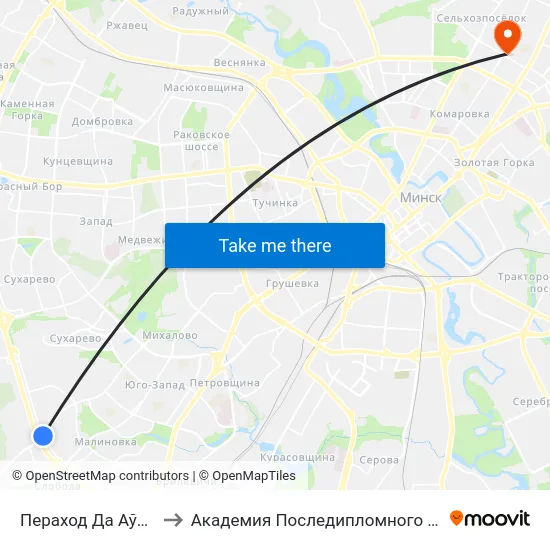 Пераход Да Аўтарынка to Академия Последипломного Образования map