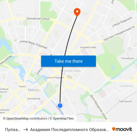 Пуліхава to Академия Последипломного Образования map