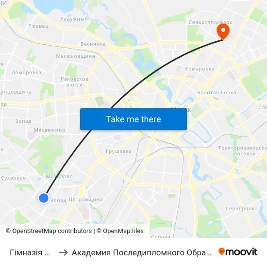 Гімназія №10 to Академия Последипломного Образования map
