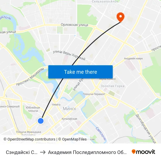 Сэндайскі Сквер to Академия Последипломного Образования map