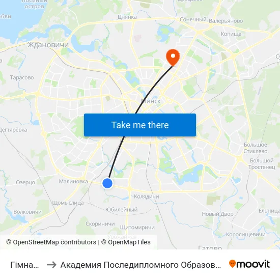 Гімназія to Академия Последипломного Образования map