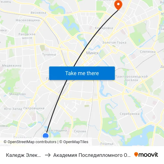 Каледж Электронікі to Академия Последипломного Образования map