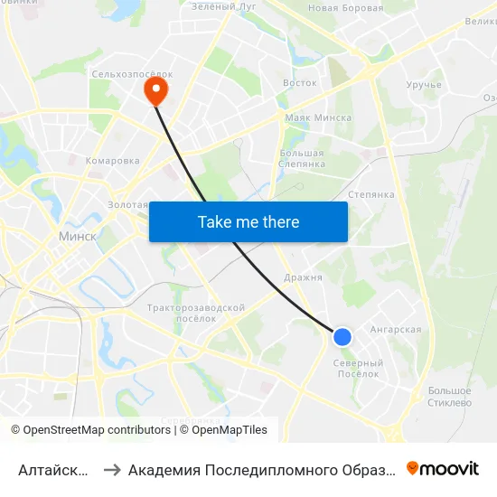 Алтайская-2 to Академия Последипломного Образования map