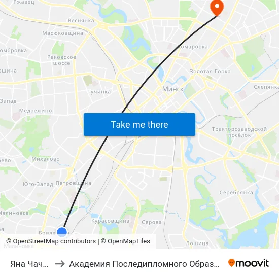 Яна Чачота to Академия Последипломного Образования map
