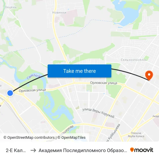 2-Е Кальцо to Академия Последипломного Образования map