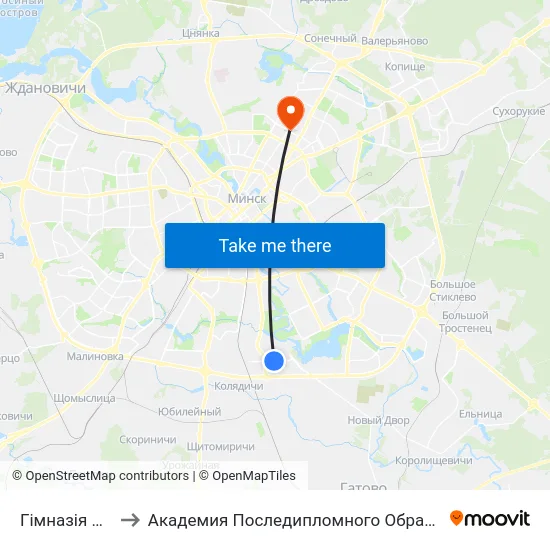 Гімназія №40 to Академия Последипломного Образования map