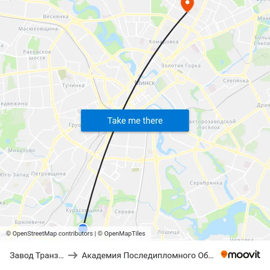 Завод Транзістар to Академия Последипломного Образования map