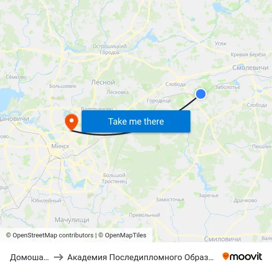 Домошаны to Академия Последипломного Образования map