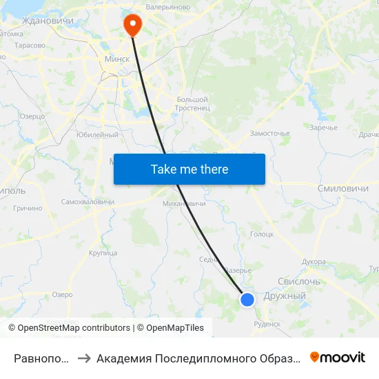 Равнополье to Академия Последипломного Образования map