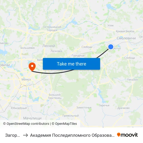 Загорье to Академия Последипломного Образования map