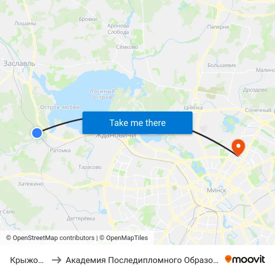Крыжовка to Академия Последипломного Образования map