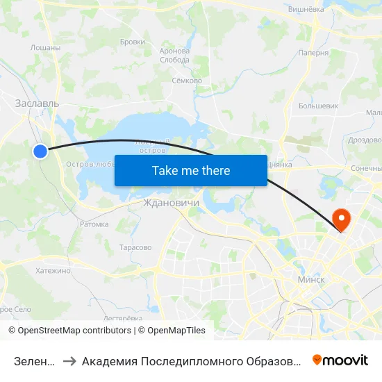 Зеленое to Академия Последипломного Образования map