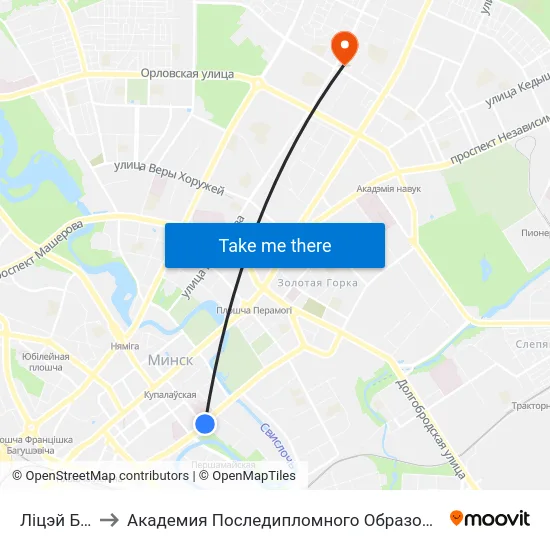 Ліцэй Бду to Академия Последипломного Образования map