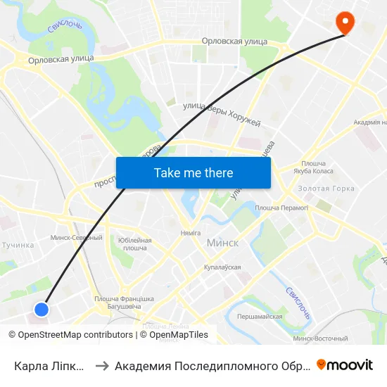Карла Ліпкнехта to Академия Последипломного Образования map