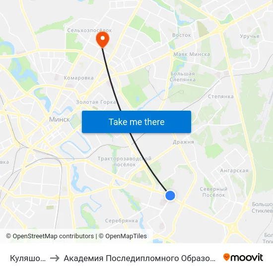 Куляшова to Академия Последипломного Образования map