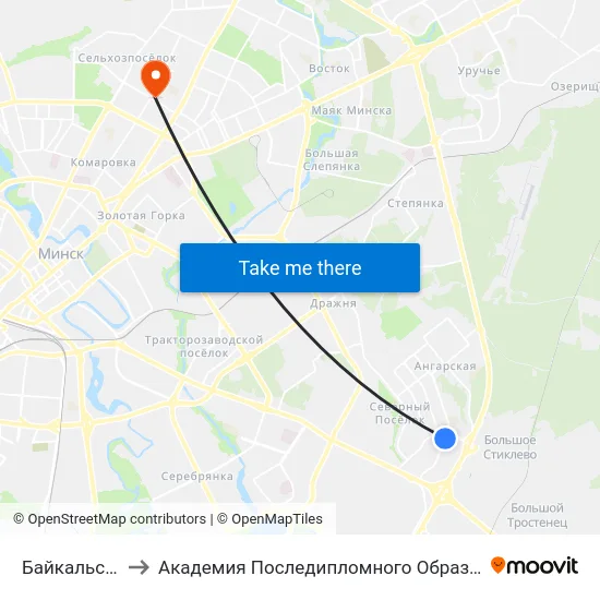 Байкальская to Академия Последипломного Образования map