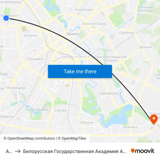 Атс to Белорусская Государственная Академия Авиации map