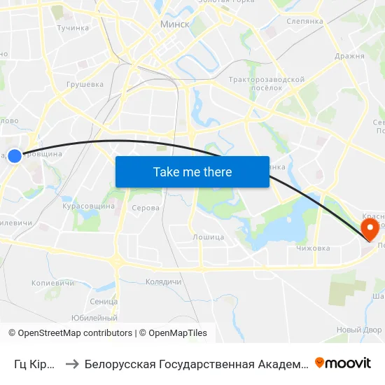 Гц Кірмаш to Белорусская Государственная Академия Авиации map