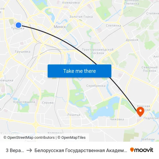 3 Верасня to Белорусская Государственная Академия Авиации map