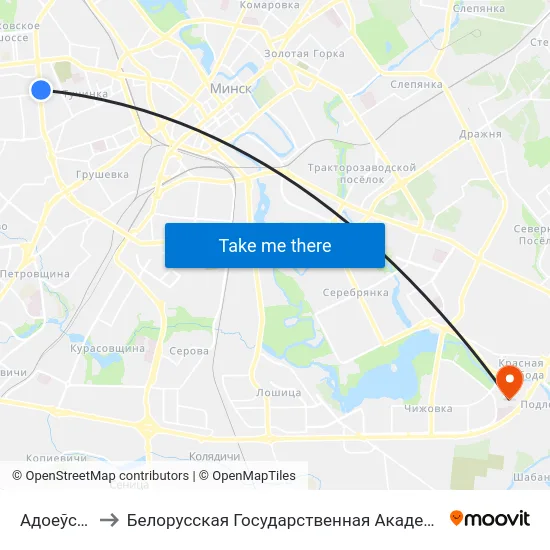 Адоеўскага to Белорусская Государственная Академия Авиации map
