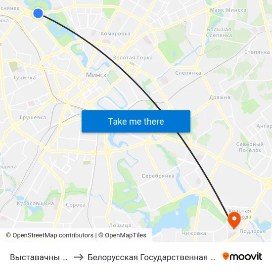 Выставачны Комплекс to Белорусская Государственная Академия Авиации map