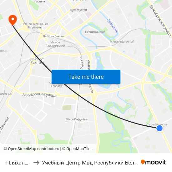 Пляханава to Учебный Центр Мвд Республики Беларусь map