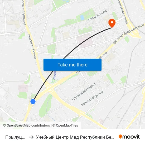 Прылуцкая to Учебный Центр Мвд Республики Беларусь map