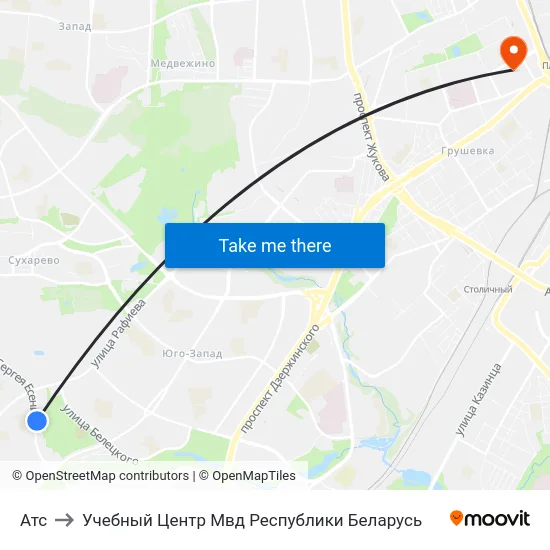 Атс to Учебный Центр Мвд Республики Беларусь map