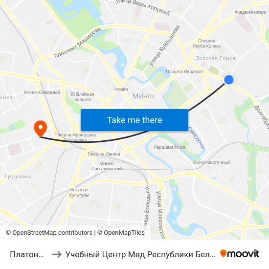 Платонава to Учебный Центр Мвд Республики Беларусь map