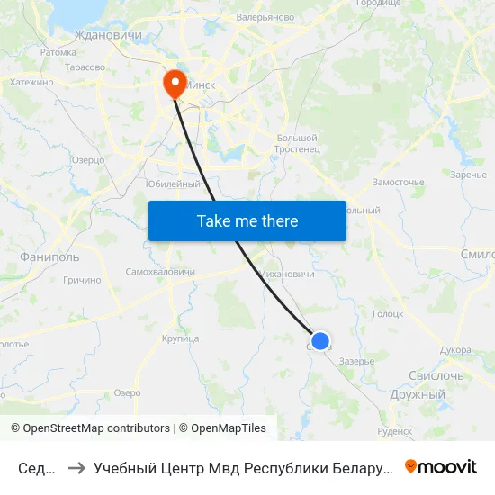 Седча to Учебный Центр Мвд Республики Беларусь map